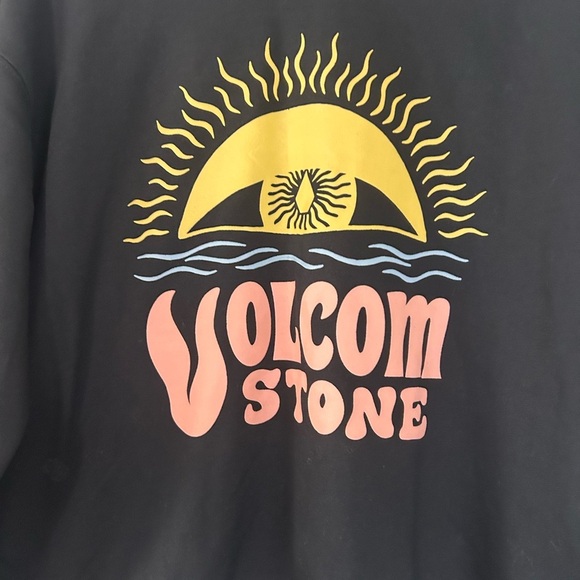 NWOT Volcom Daybreak Black Crewneck Sweatshirt, Size XS - Picture 2 of 7